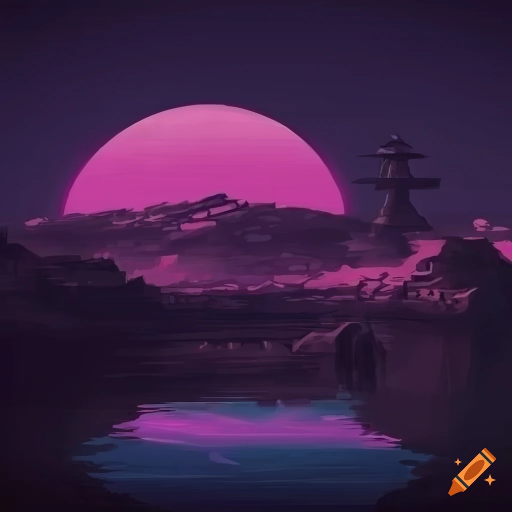 Vaporwave Aesthetic Setting On Craiyon