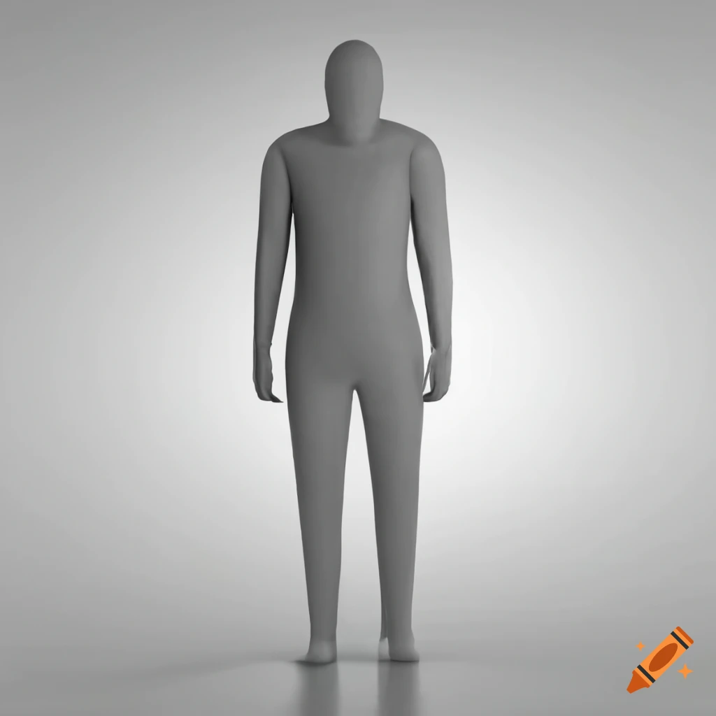 faceless monochrome 3D figure