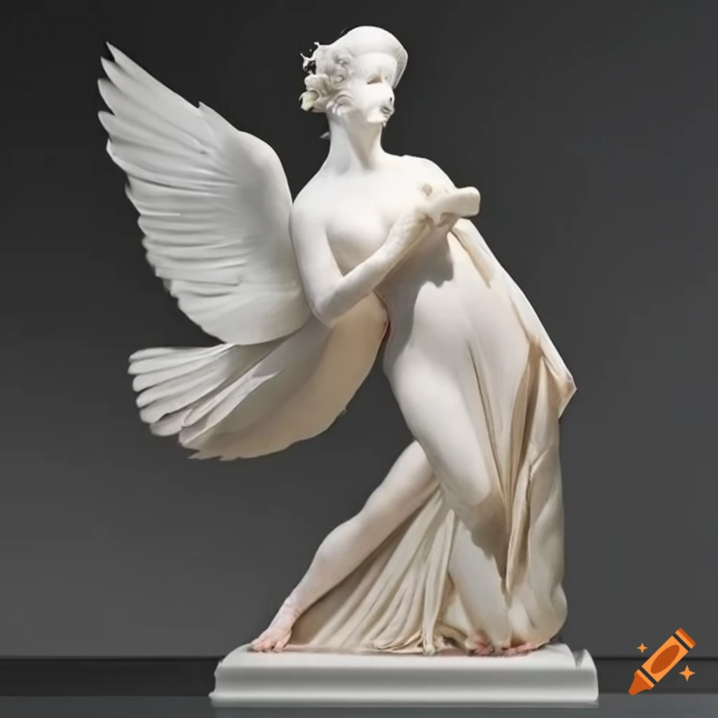 Antonio Canova sculpture of silk-covered doves