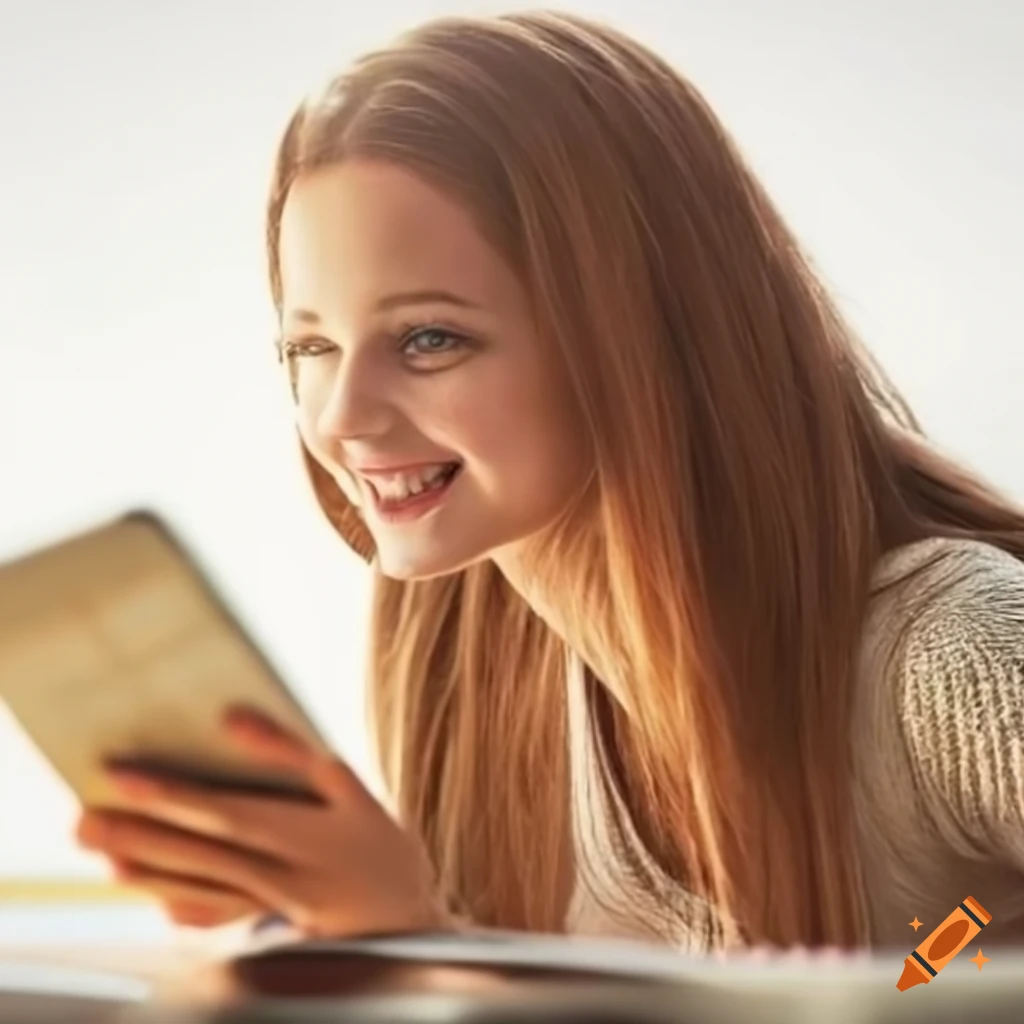 girl learning German with a dashboard