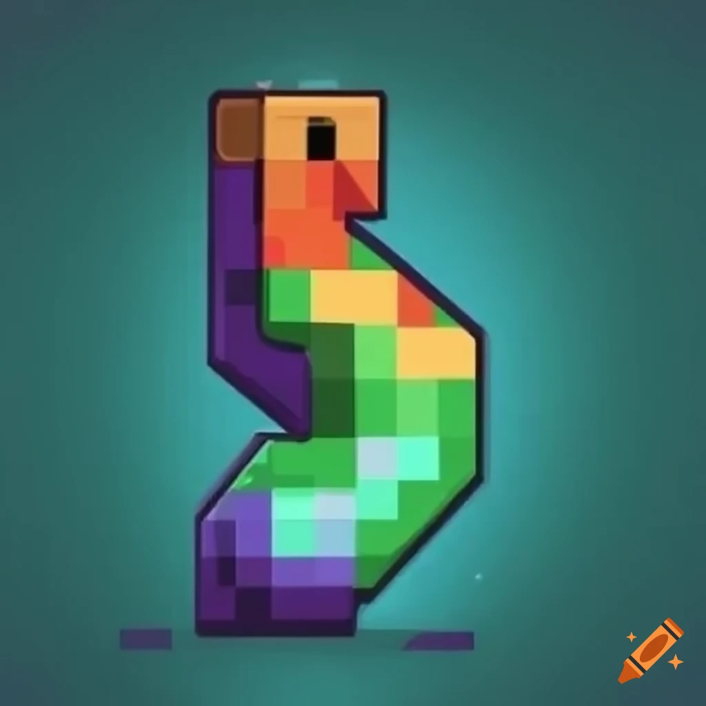 Minecraft launcher with python logo on Craiyon