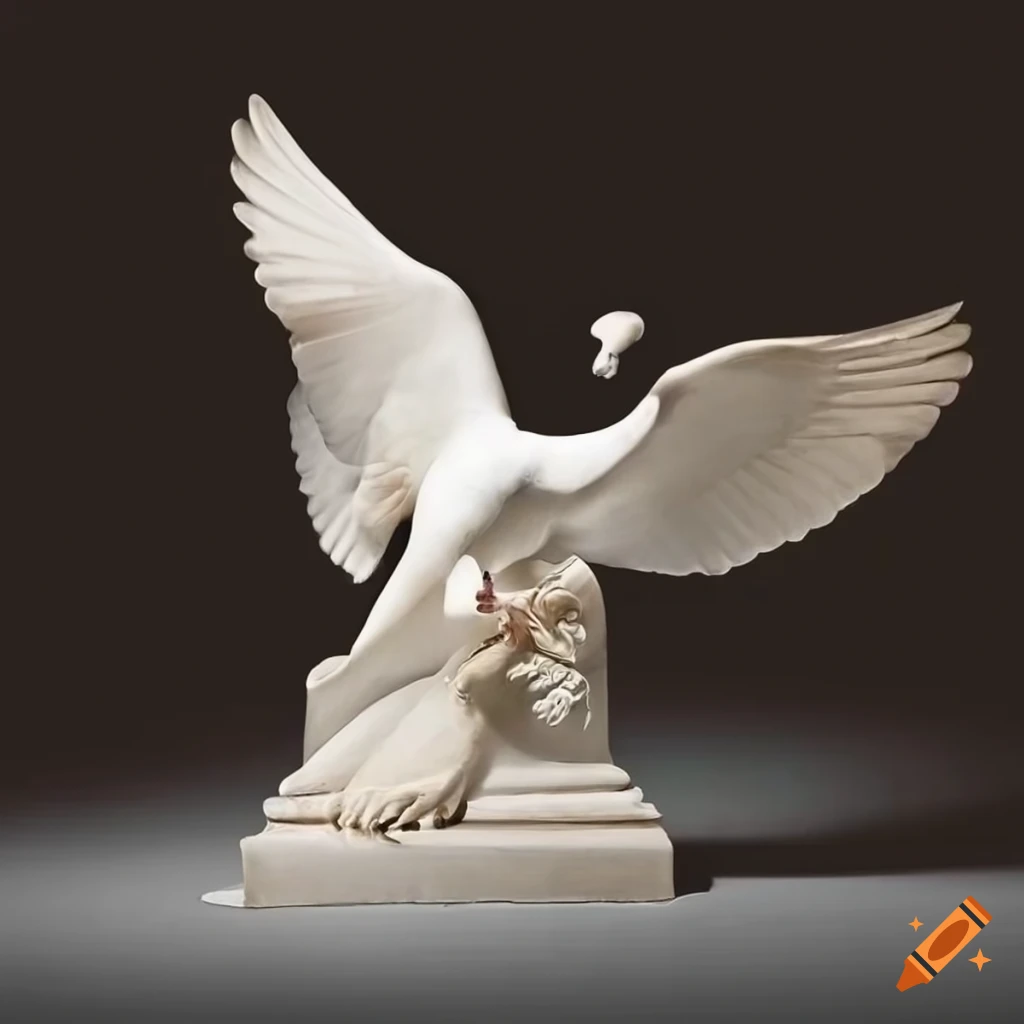 White dove sculpture by antonio canova