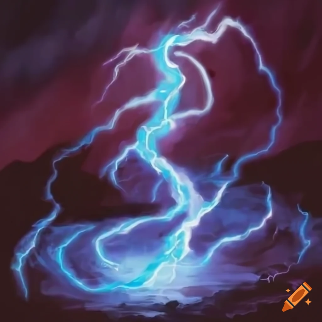 Artwork of a lightning elemental