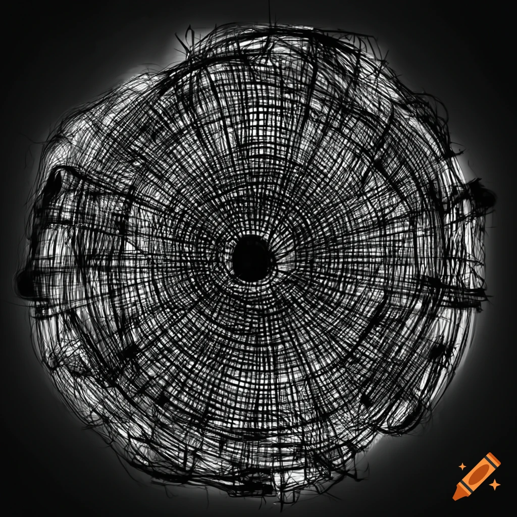 abstract black and white network graphic