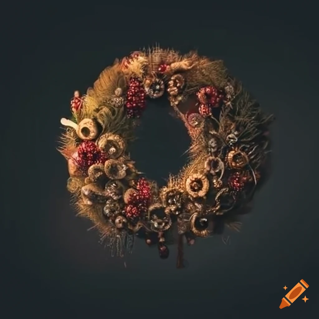 vintage Christmas wreath with Dutch style