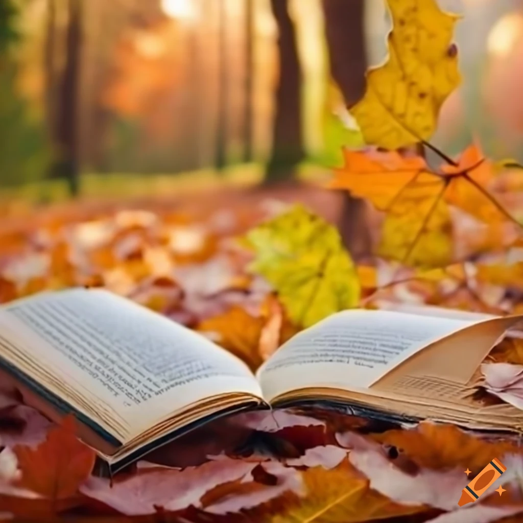 Book on autumn leaves