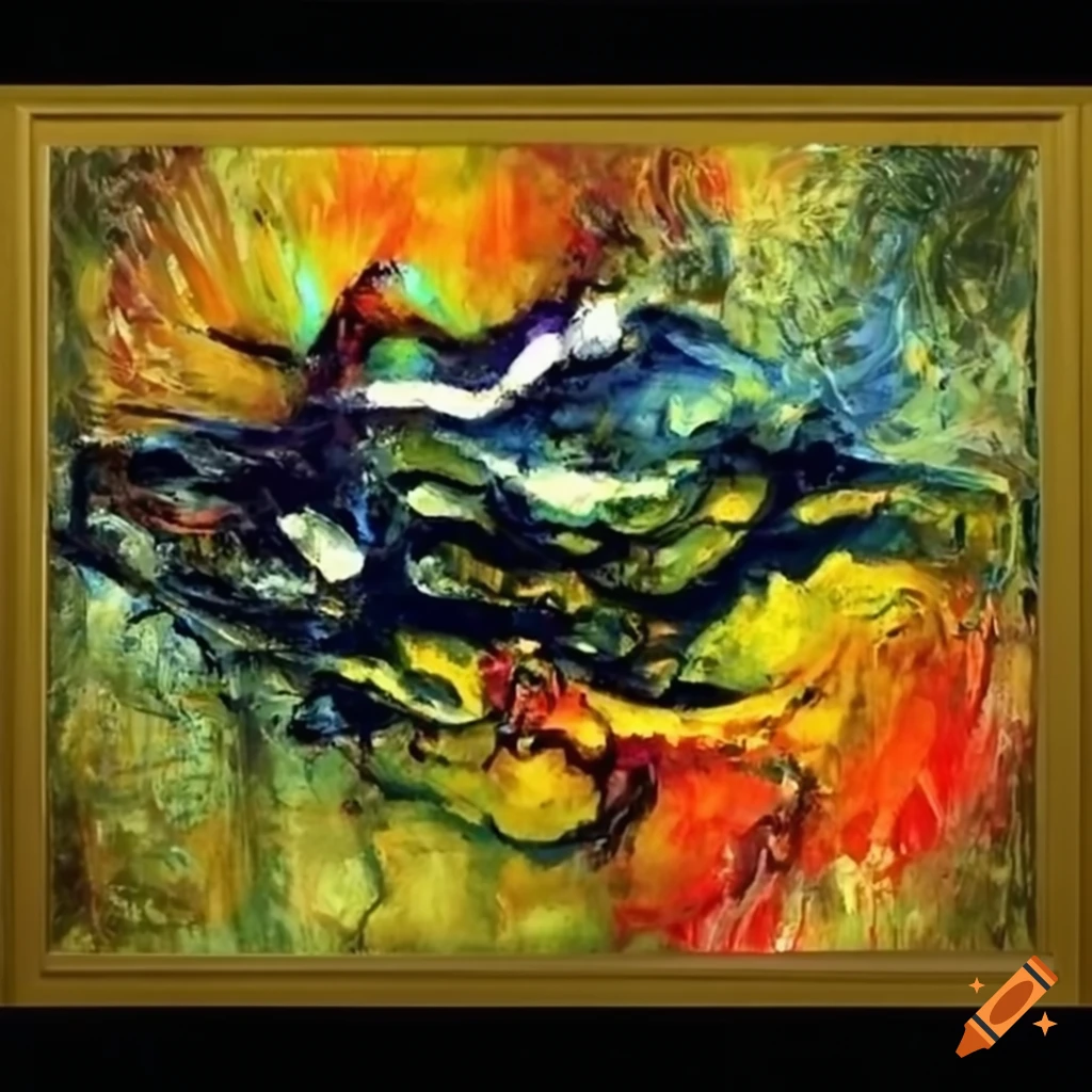 Orphism abstract painting inspired by Beethoven's 5th symphony