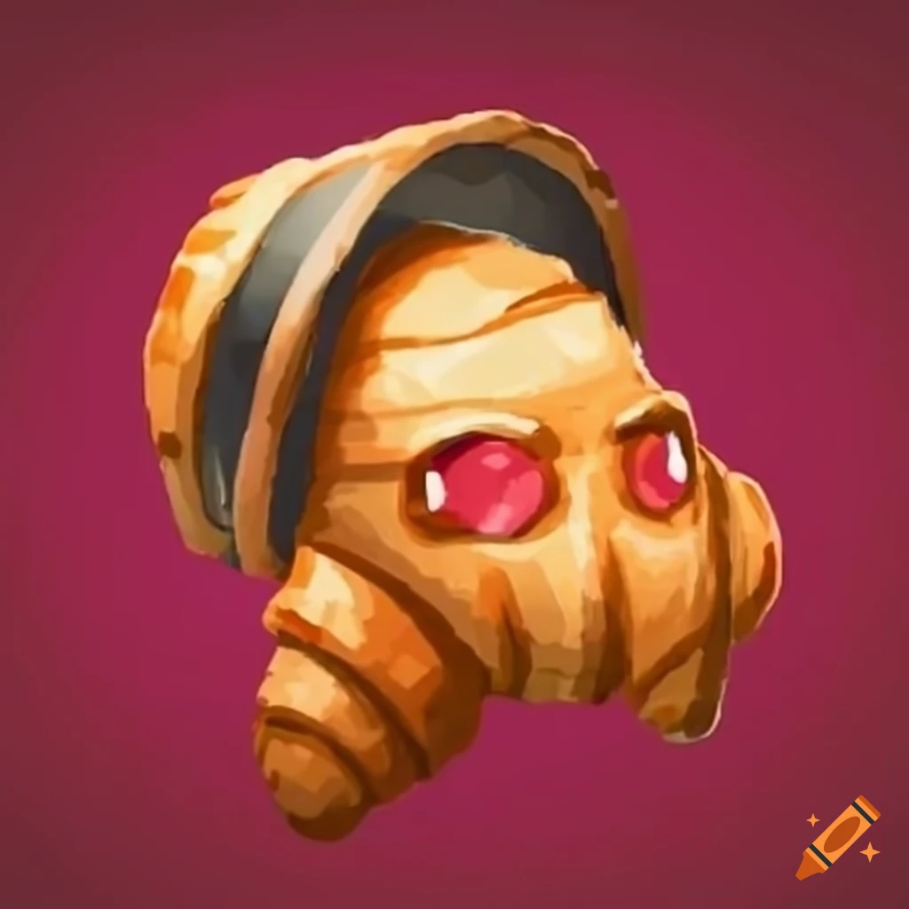 croissant man with flaky skin