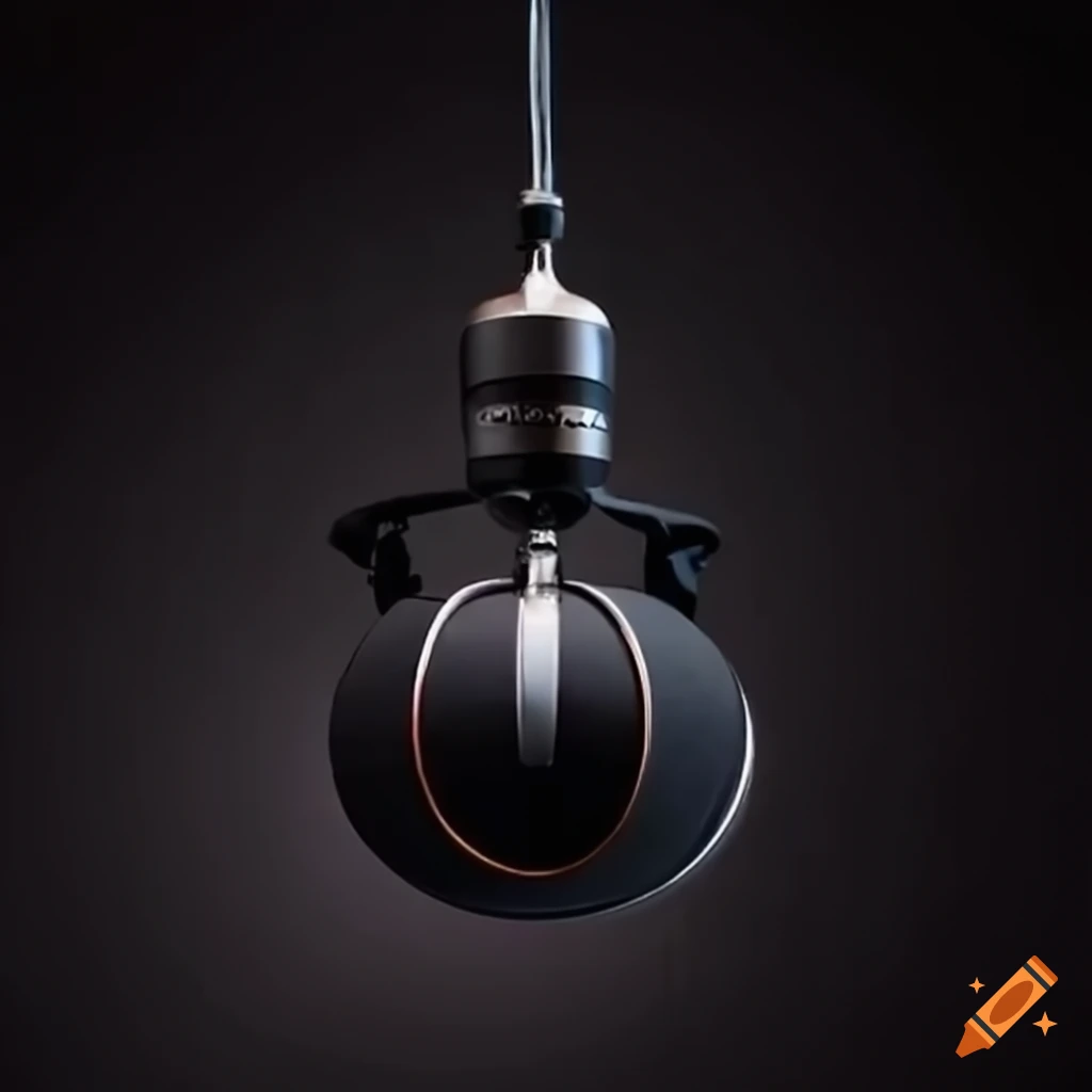jewelry store with hanging condenser microphone