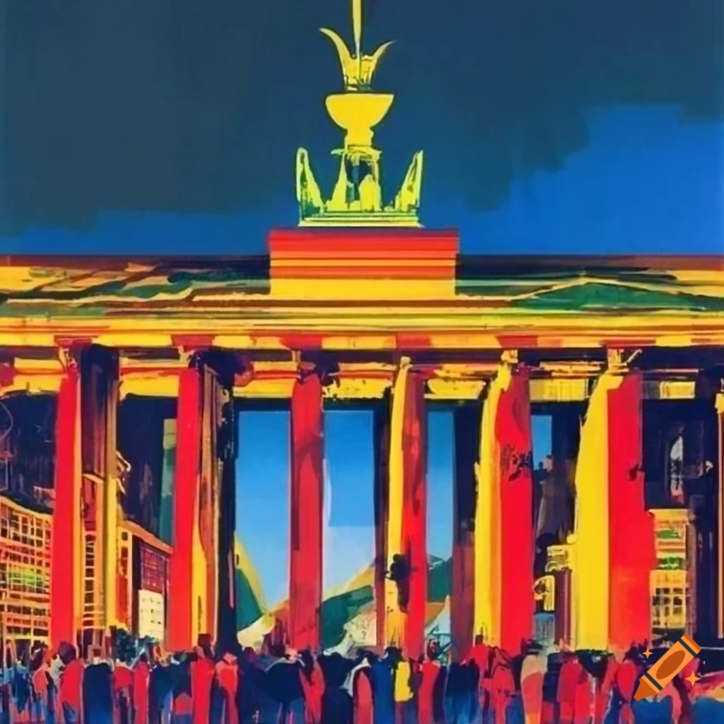 vintage travel poster artwork of Berlin