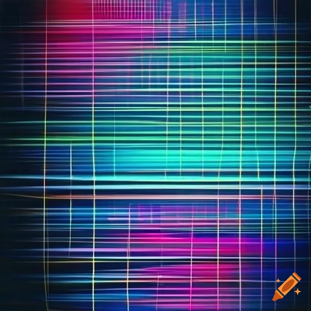 Abstract Background With Glitch Effect, Wallpaper, Rainbow