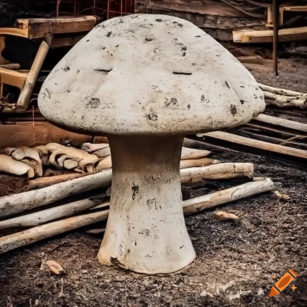 concrete mushroom at a construction site