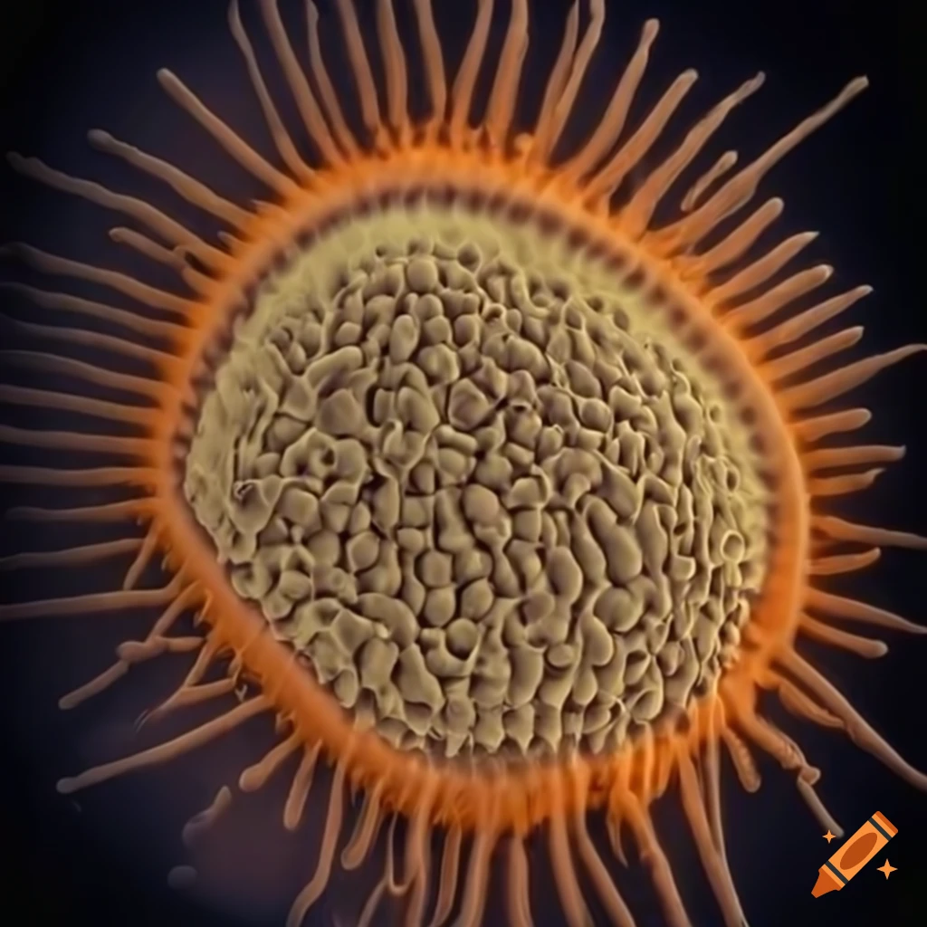 Microscopic universe under electron microscope on Craiyon