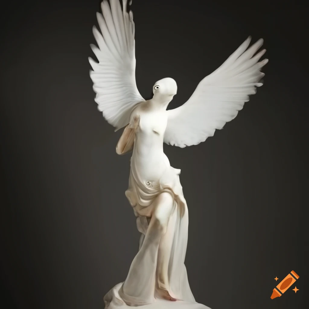 Sculpture of a white dove by antonio canova on Craiyon