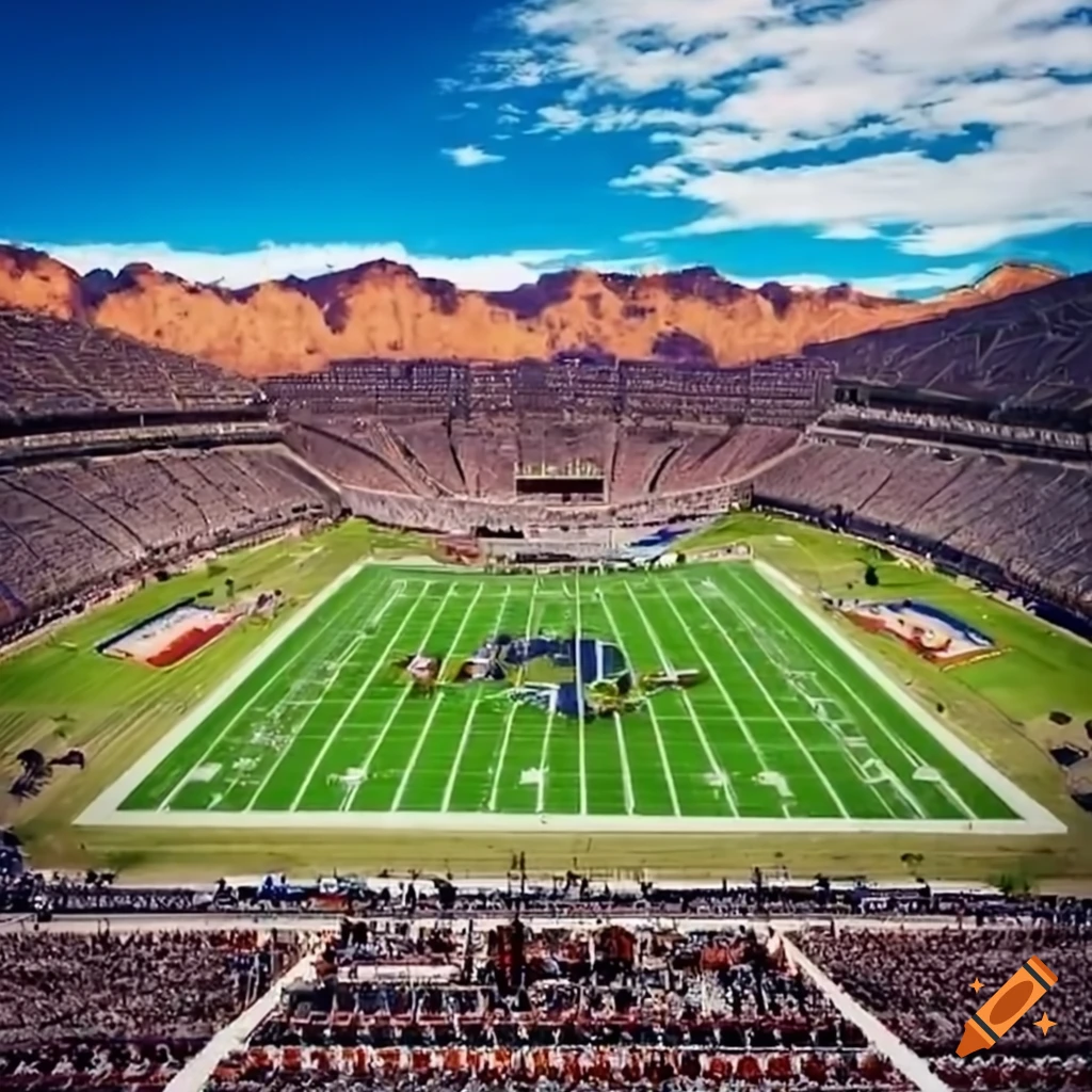 Nfl stadium in el paso with franklin mountains in the background