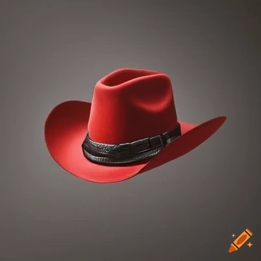 Red western hat on Craiyon