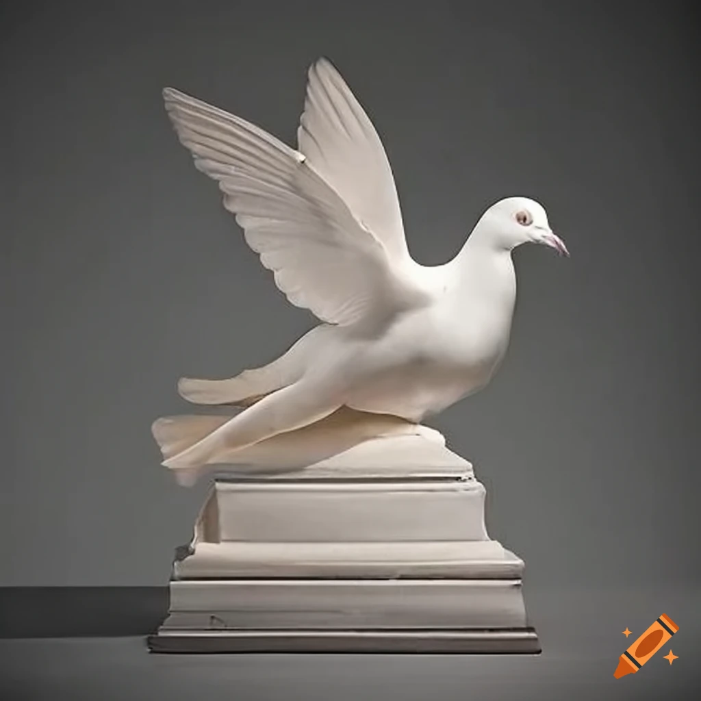 Sculpture of a white dove by antonio canova on Craiyon