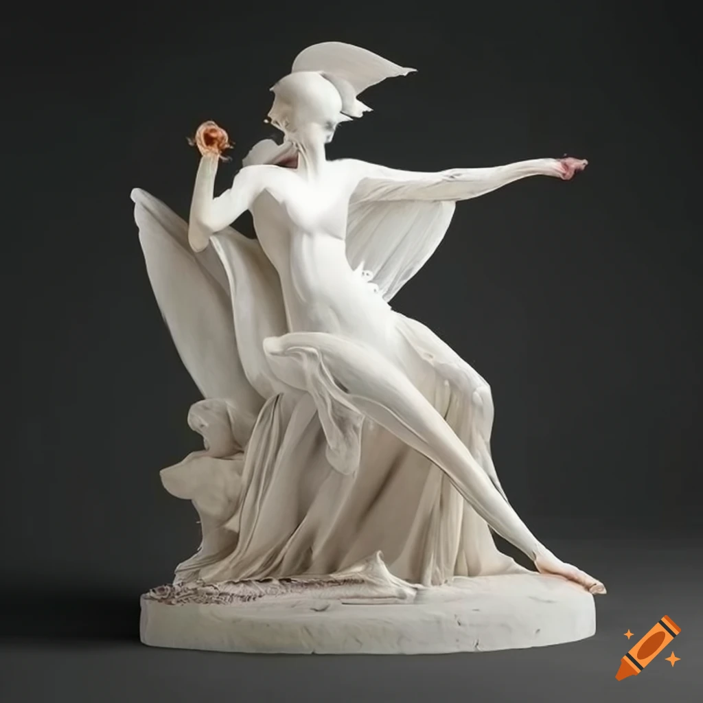 Sculpture of white doves by Antonio Canova on Craiyon