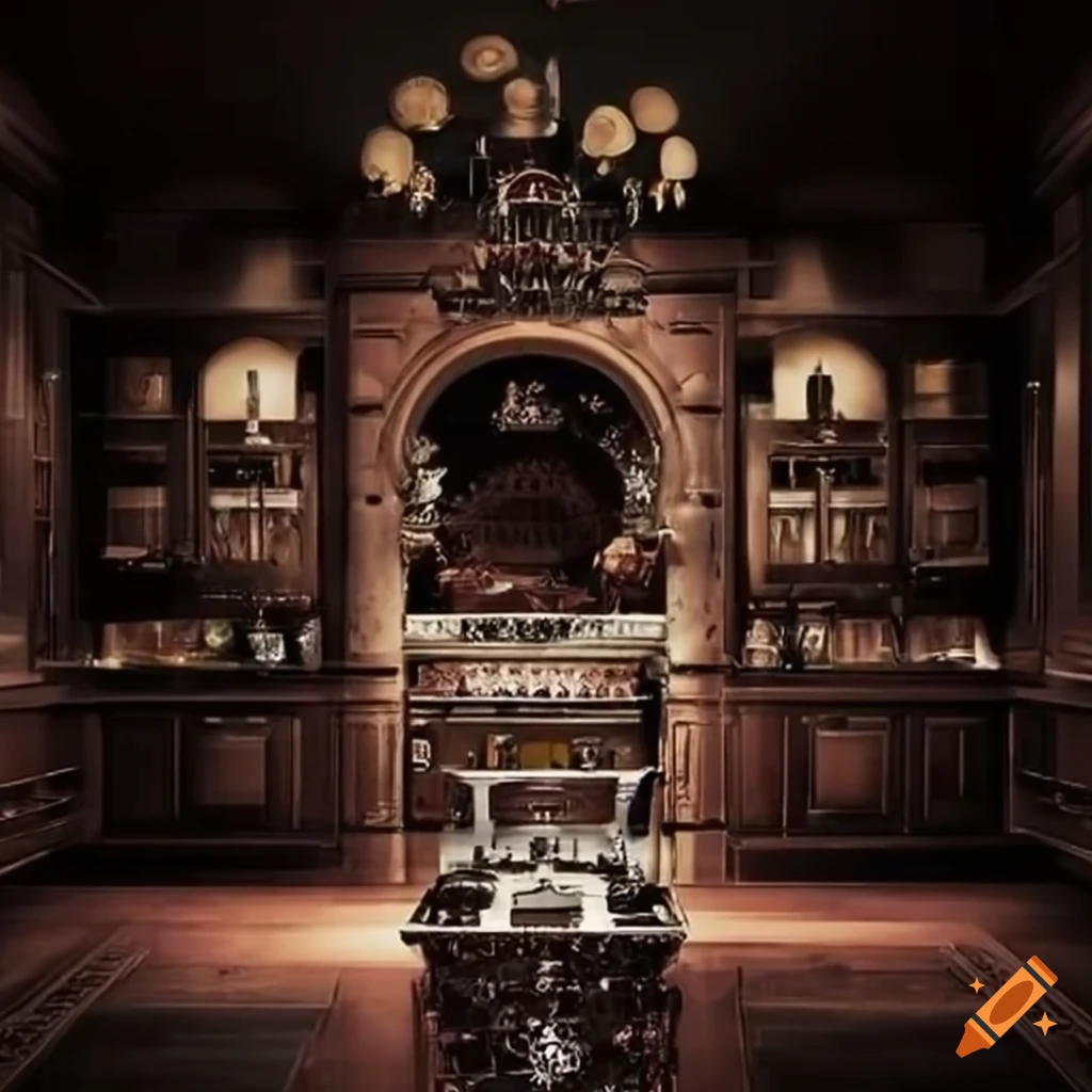 Luxurious kitchen with a rock and metal music theme on Craiyon