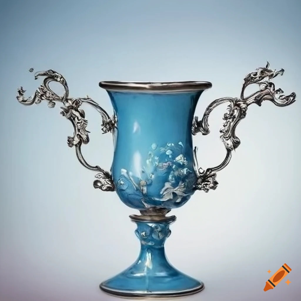 Rococo silver vase with white roses