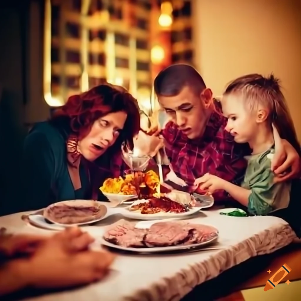 family-enjoying-roast-beef-dinner-on-craiyon