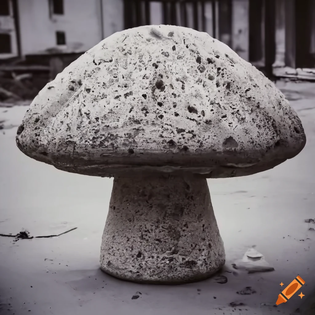 concrete mushroom at a construction site