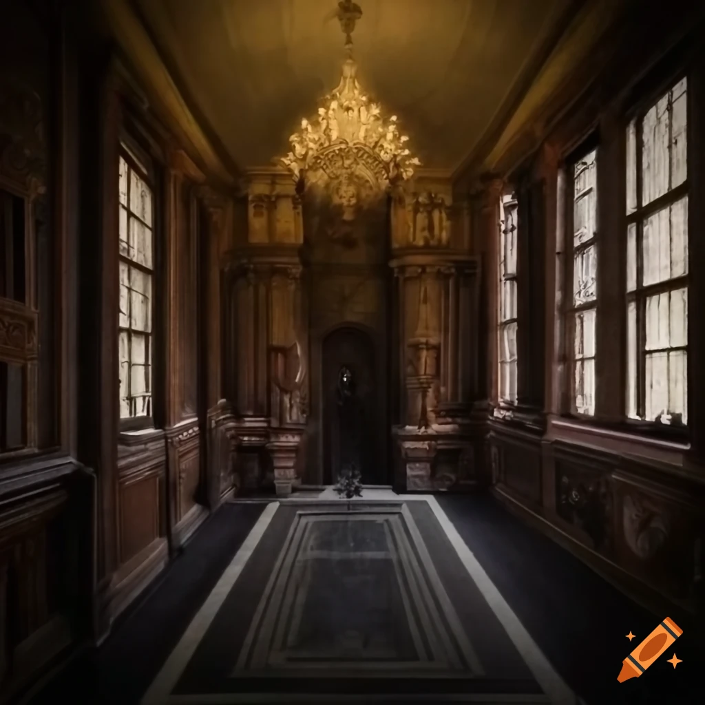 victorian castle with two men and a woman