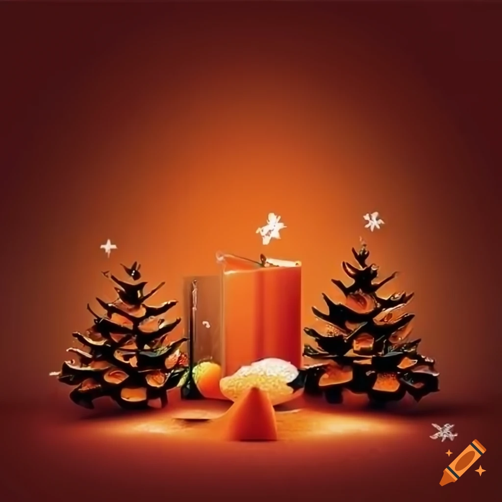 elegant orange Christmas card design for Opeka