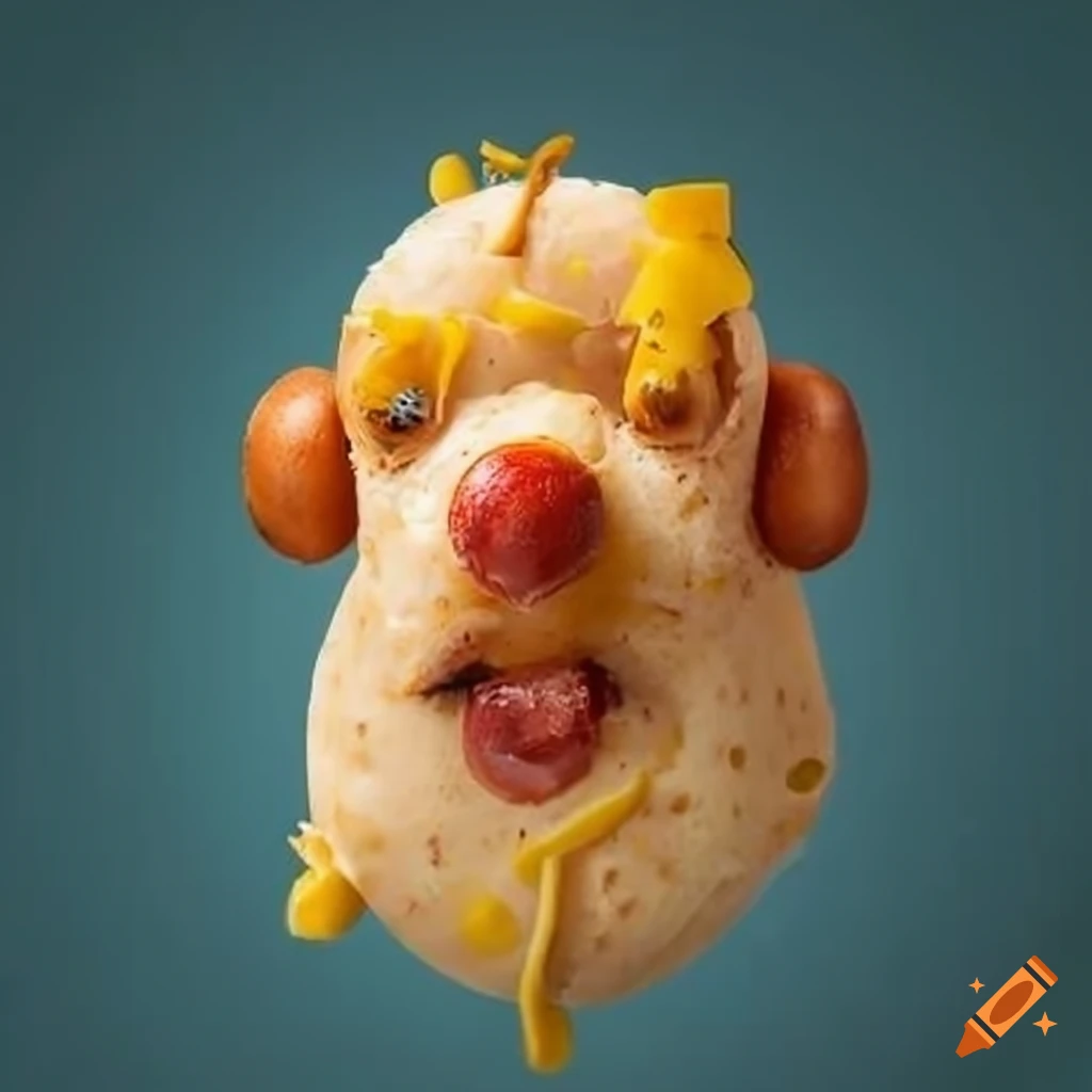 A delicious cheese potato dog on Craiyon
