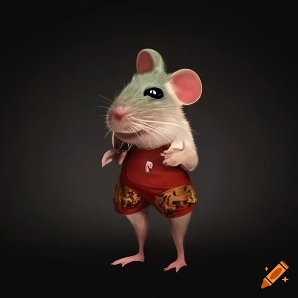 cute rat wearing shorts