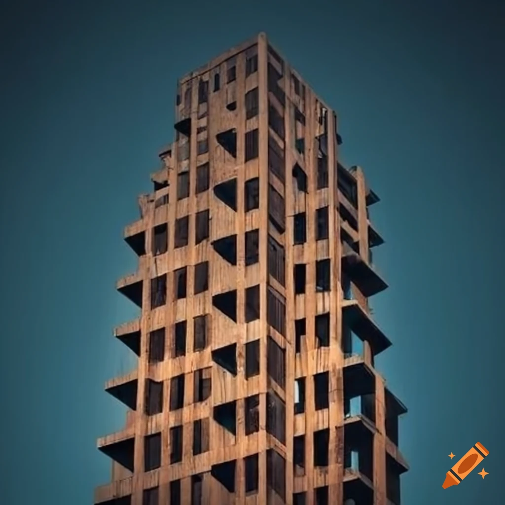 wooden skyscraper building