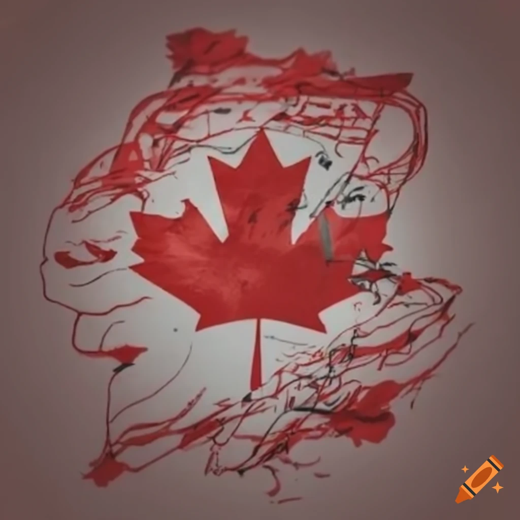 Canadian flag with the words empowering tomorrow trudeau's canada on