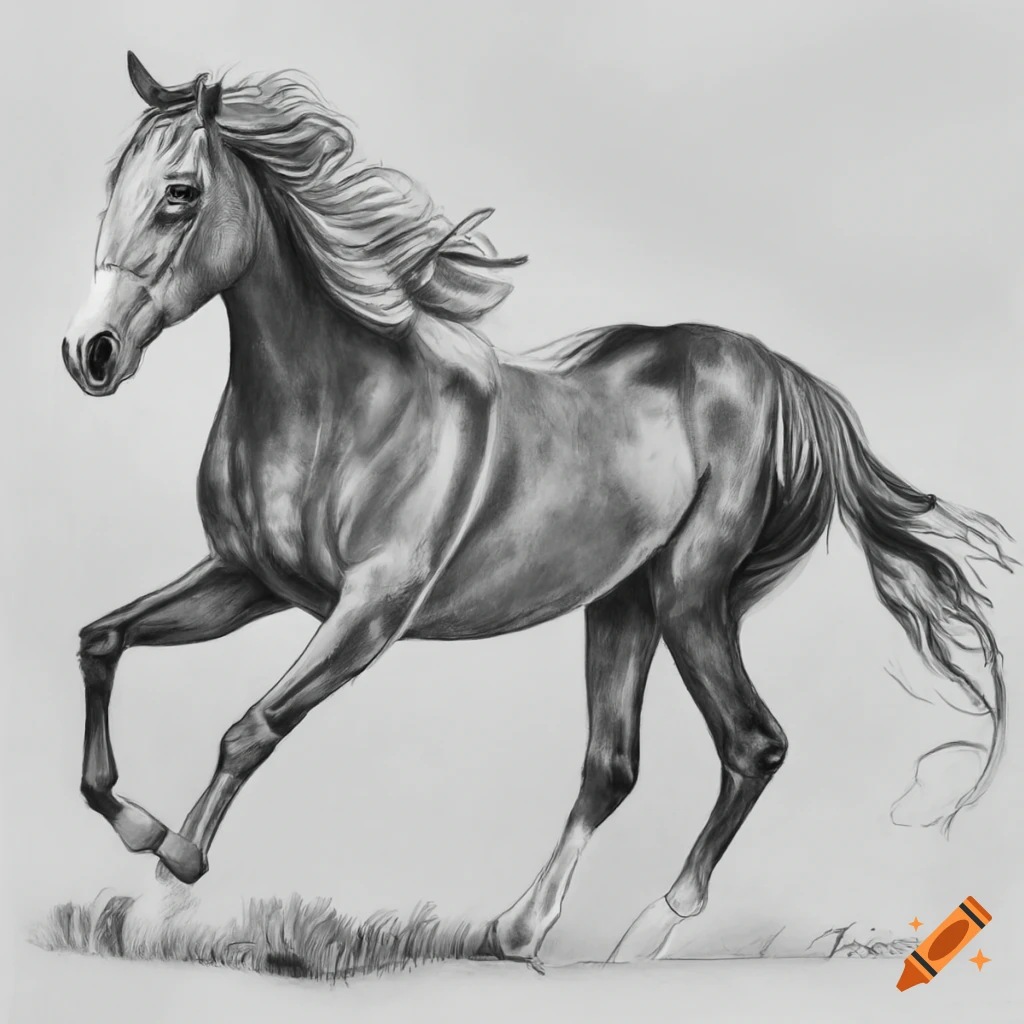Semi-Realistic Horse by LunaFoxTacoWolf on DeviantArt