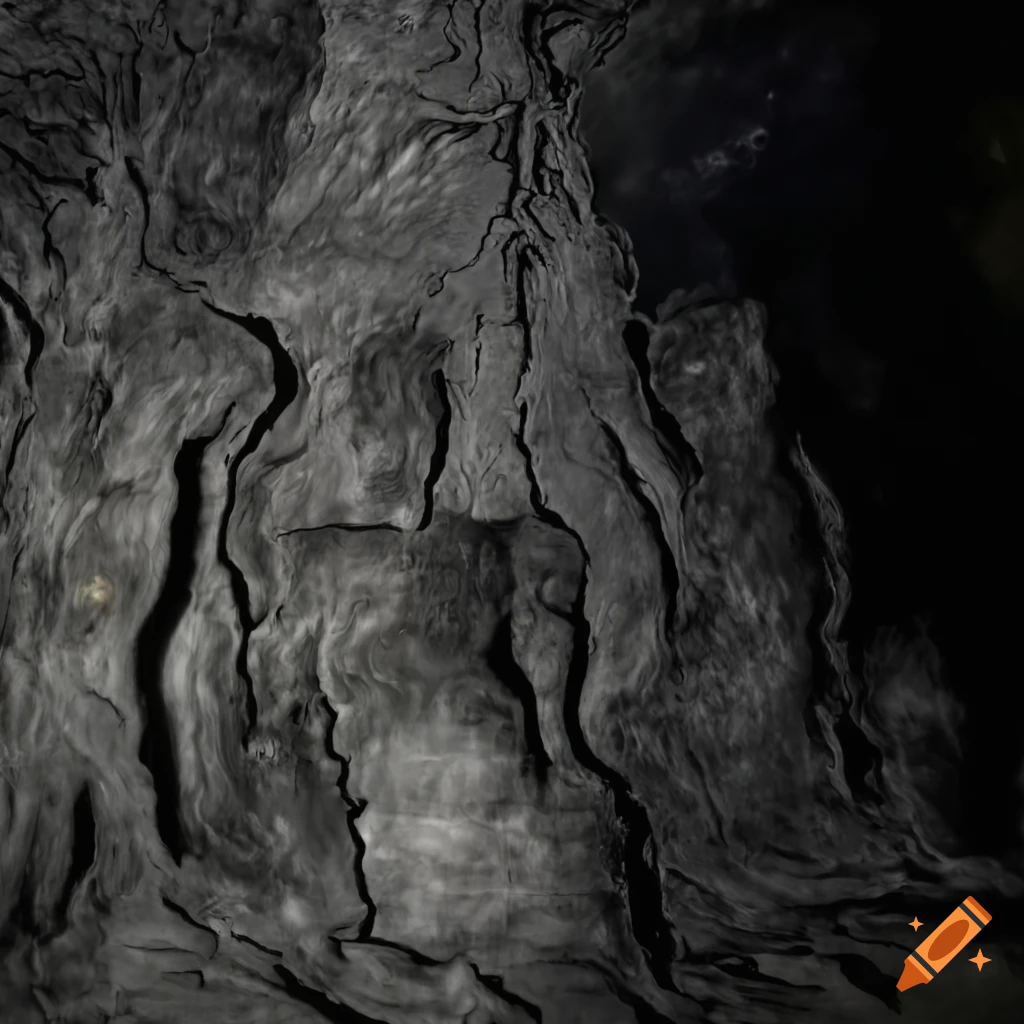 dark and twisted artwork of a cave with occult figures