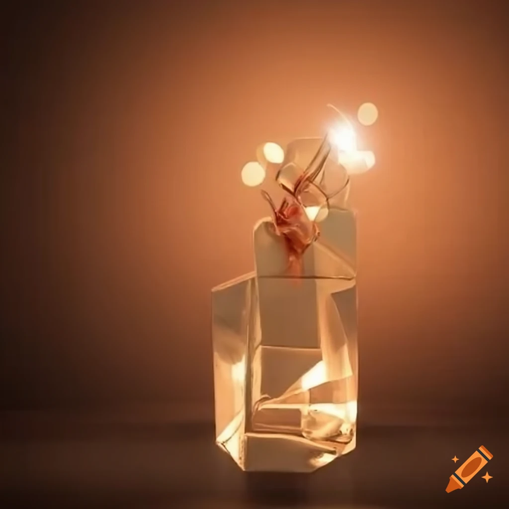 cubist vase with dramatic lighting