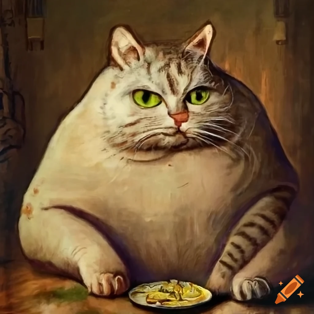 medieval-painting-of-a-chubby-cat-on-craiyon