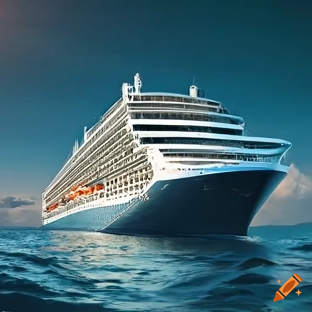 cruise ship sailing on the open sea