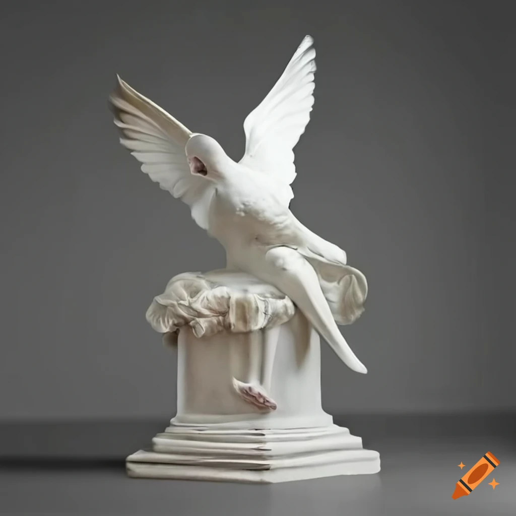 White dove sculpture by Antonio Canova on Craiyon