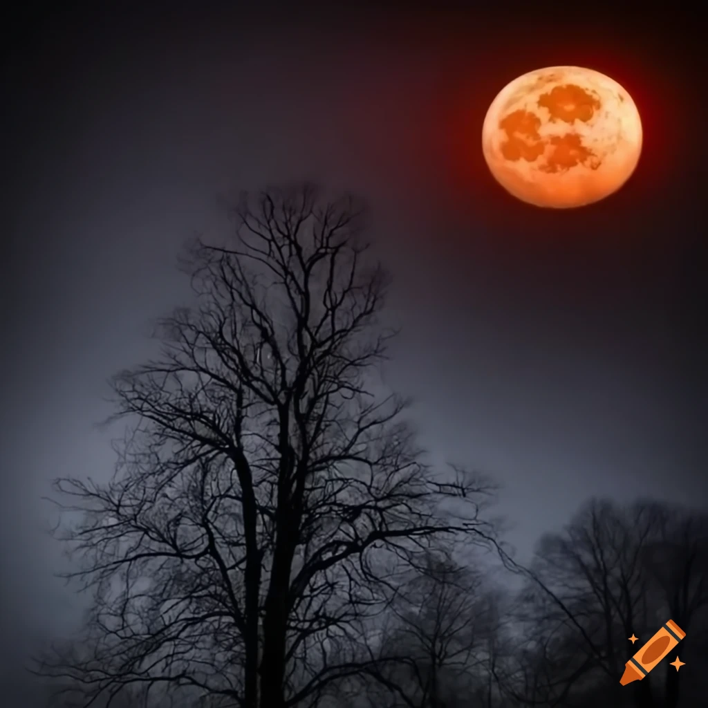creepy Halloween scene with ghosts, bats, and a Jack-o-Lantern