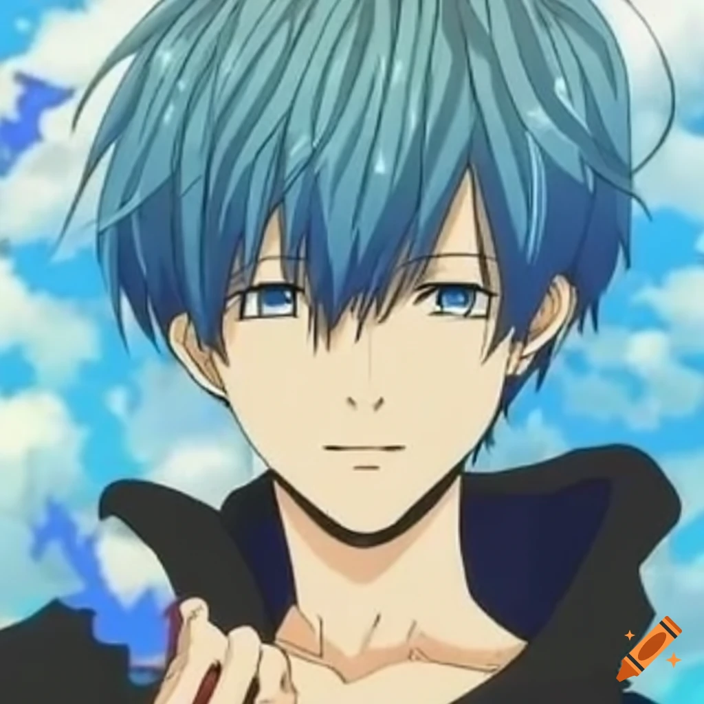 Image of a bluehaired anime boy