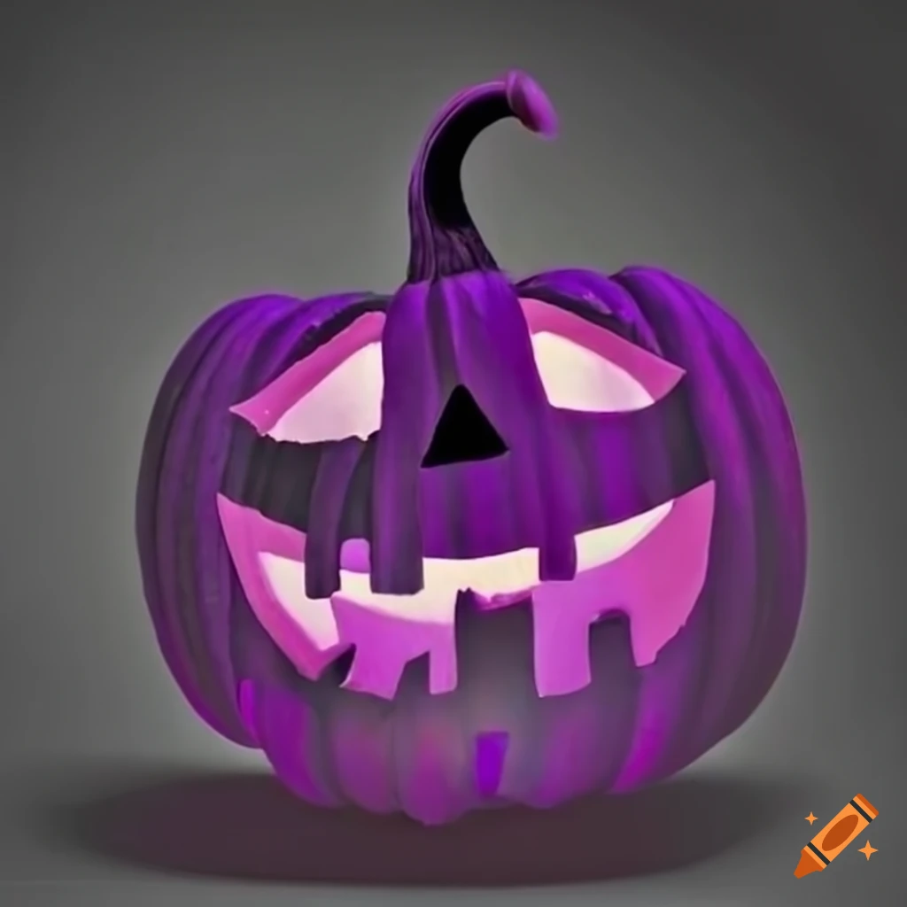 Purple Halloween Pumpkin On Craiyon