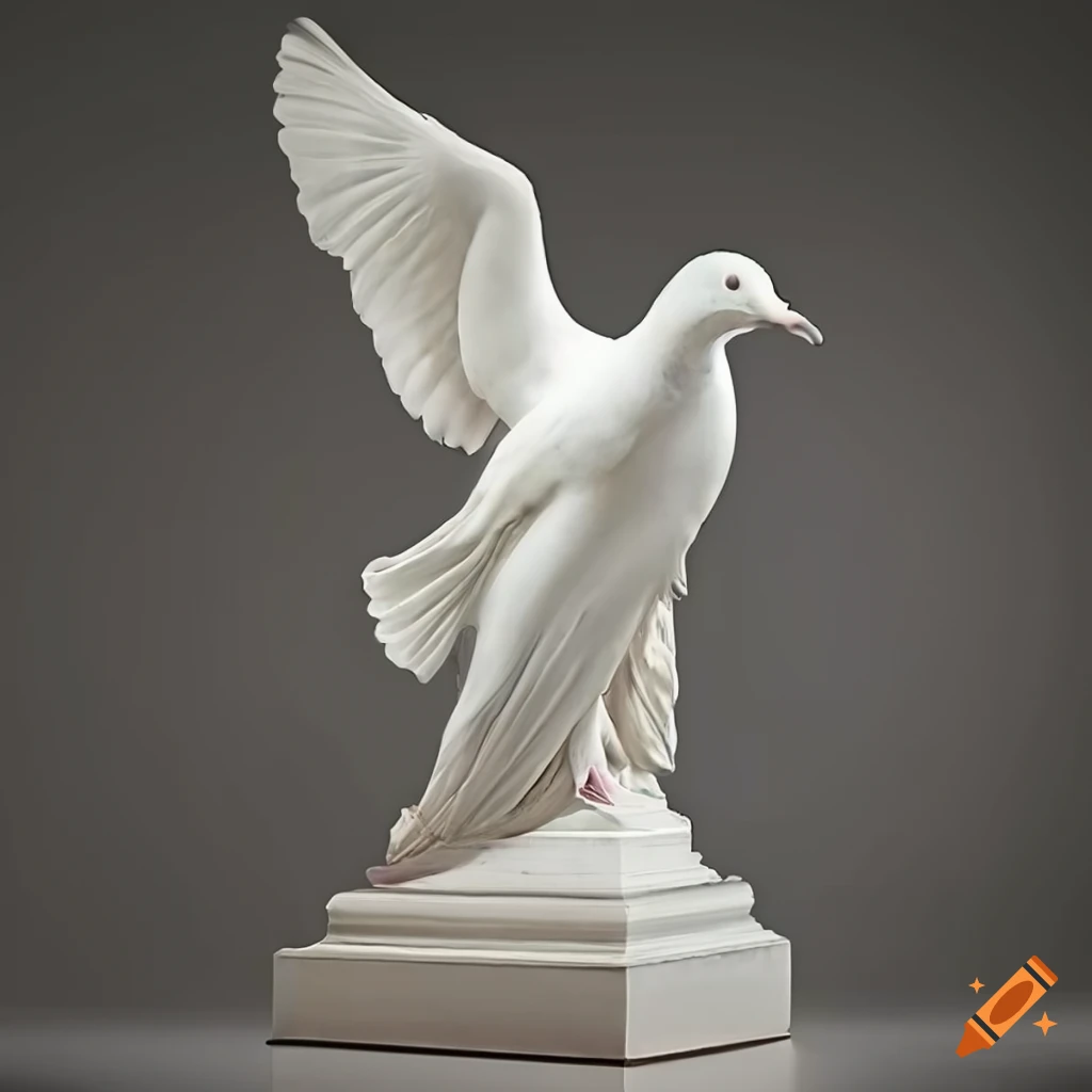 White dove sculpture by antonio canova