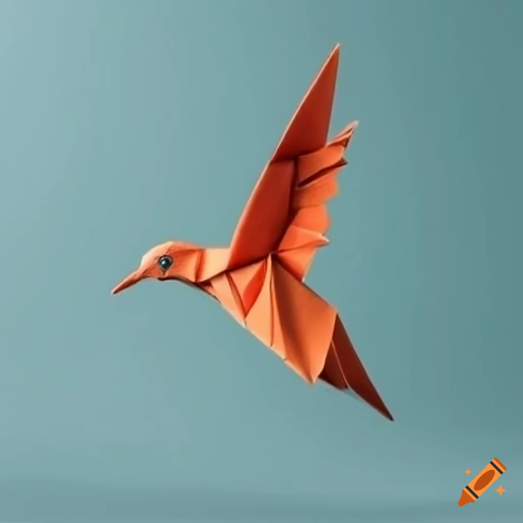 Origami Bird In Flight On Craiyon