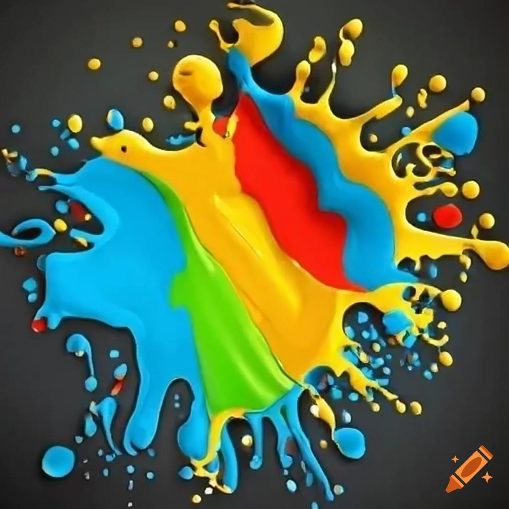 Vibrant paint splash on Craiyon