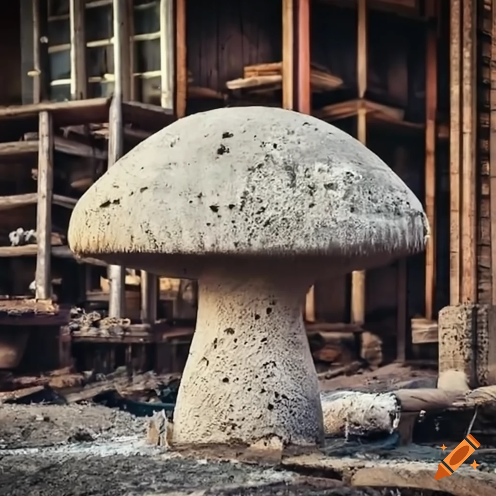 concrete mushroom at a construction site