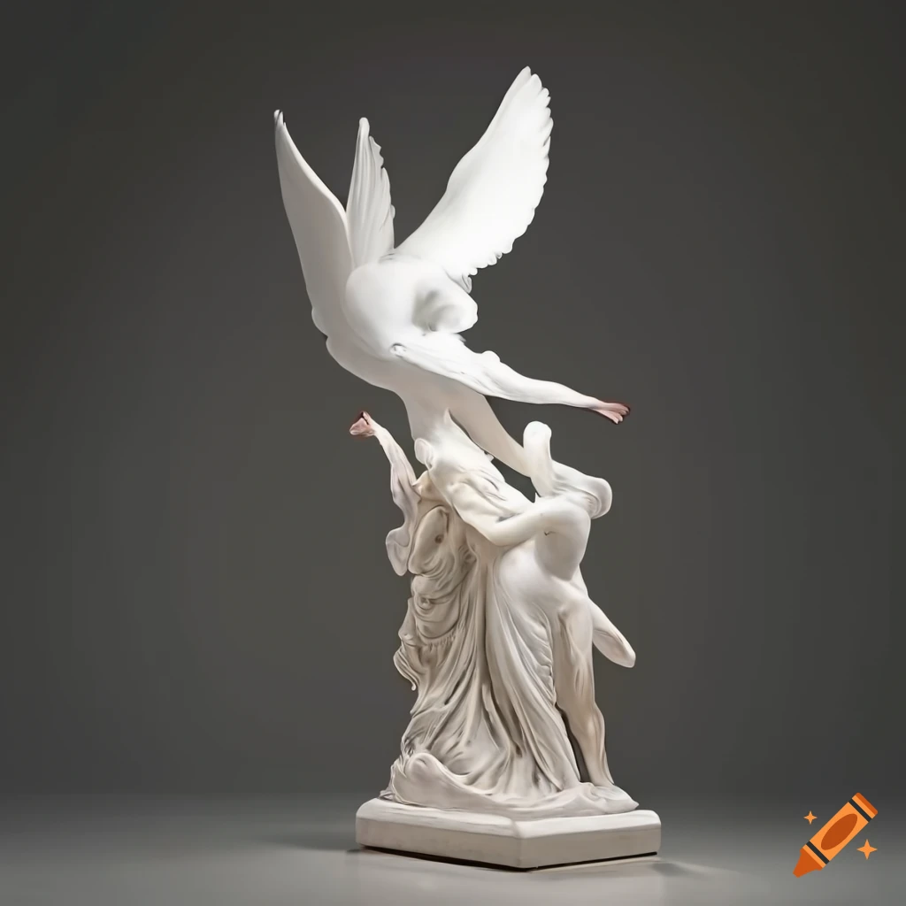 Sculpture of a white dove by antonio canova