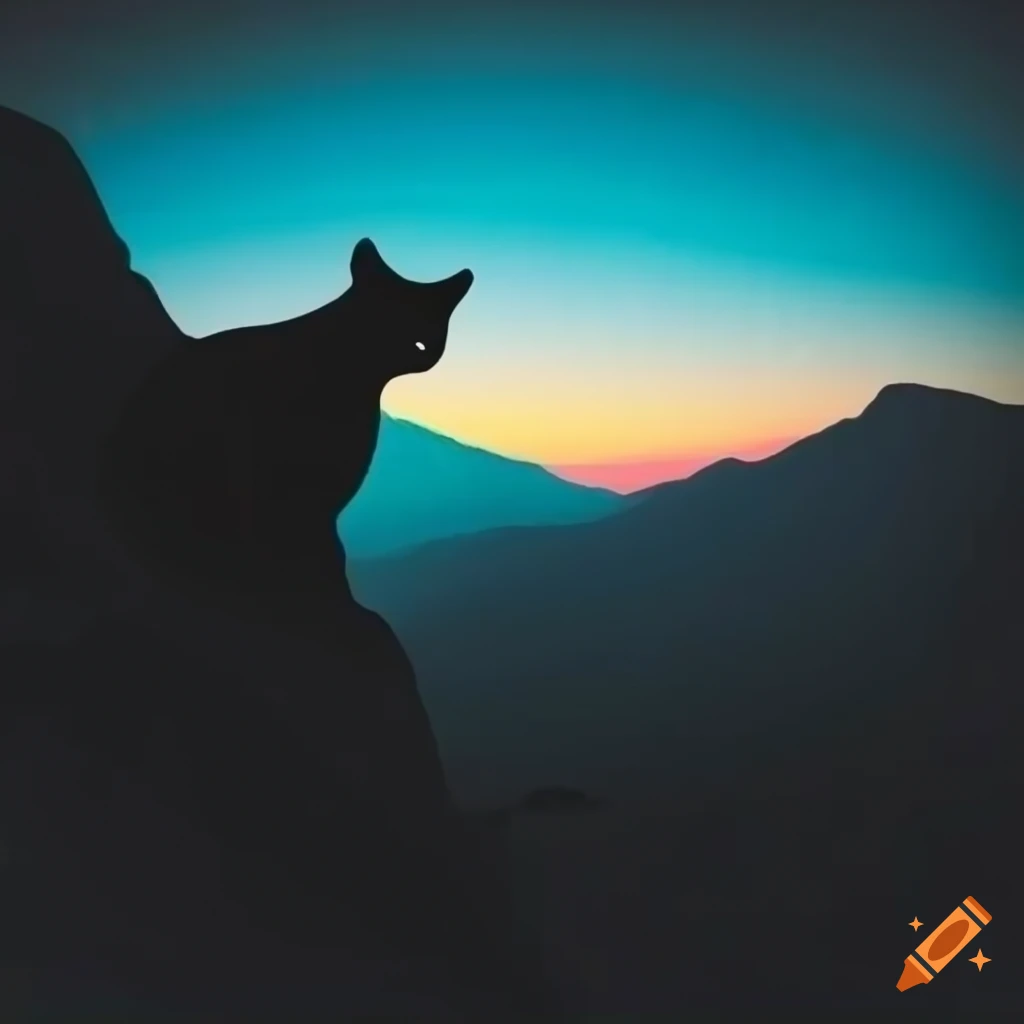 silhouette-of-a-cat-against-a-stunning-mountain-backdrop-on-craiyon