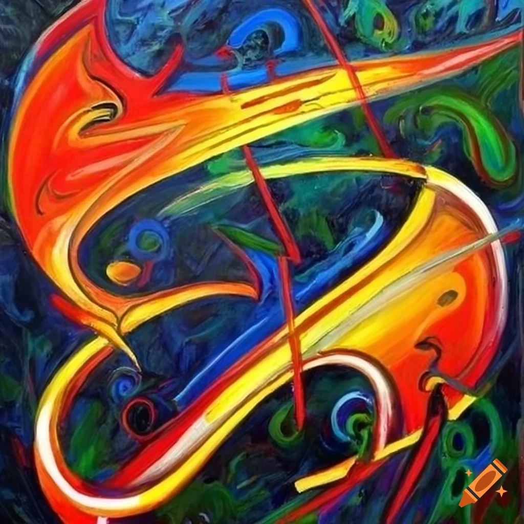 orphism abstract painting of a symphony