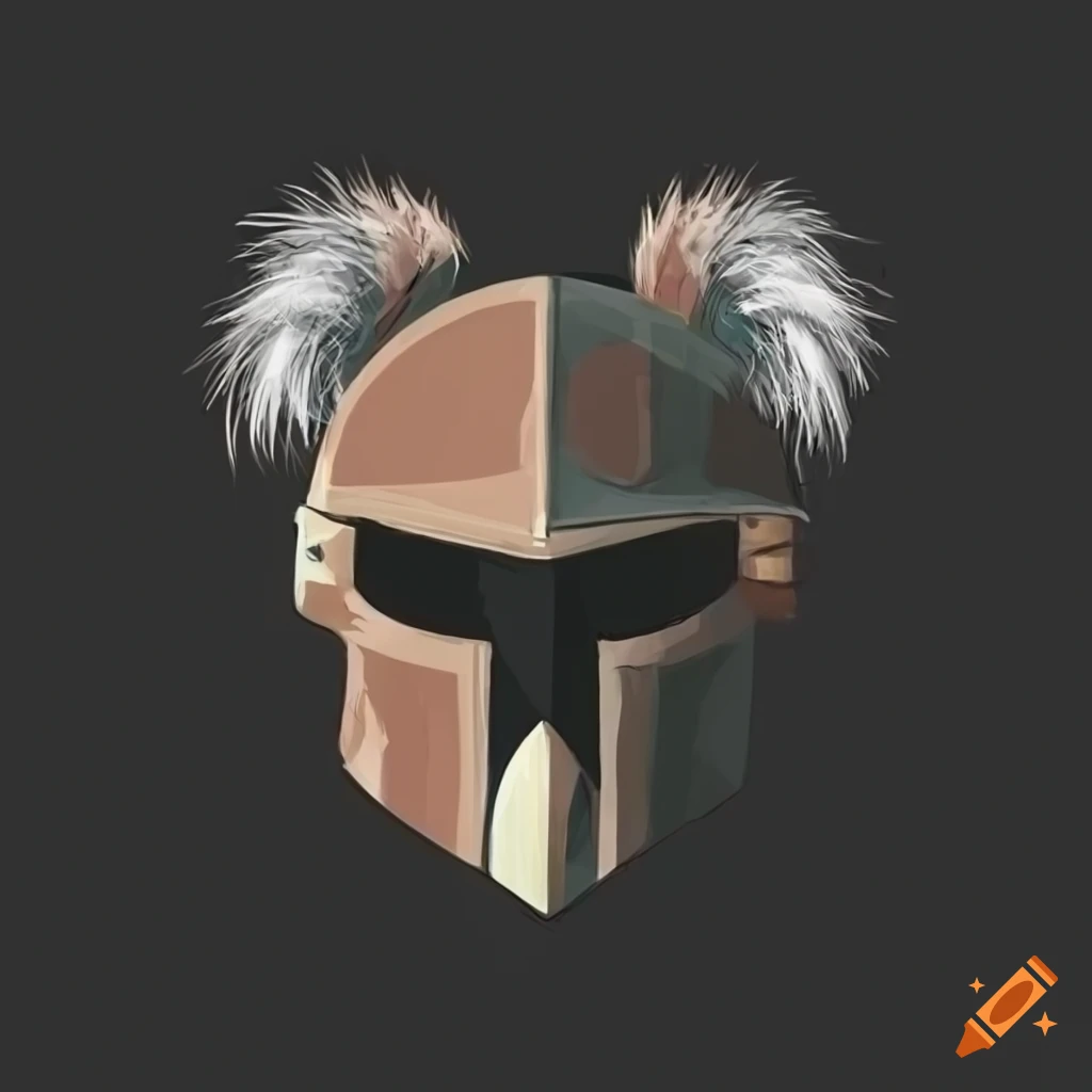 funny image of a koala wearing a Spartan helmet