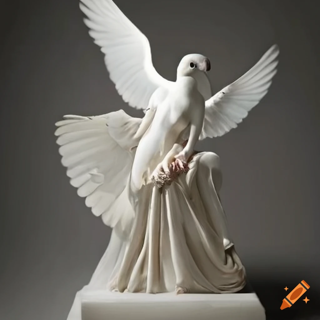 Sculpture of white doves by antonio canova on Craiyon